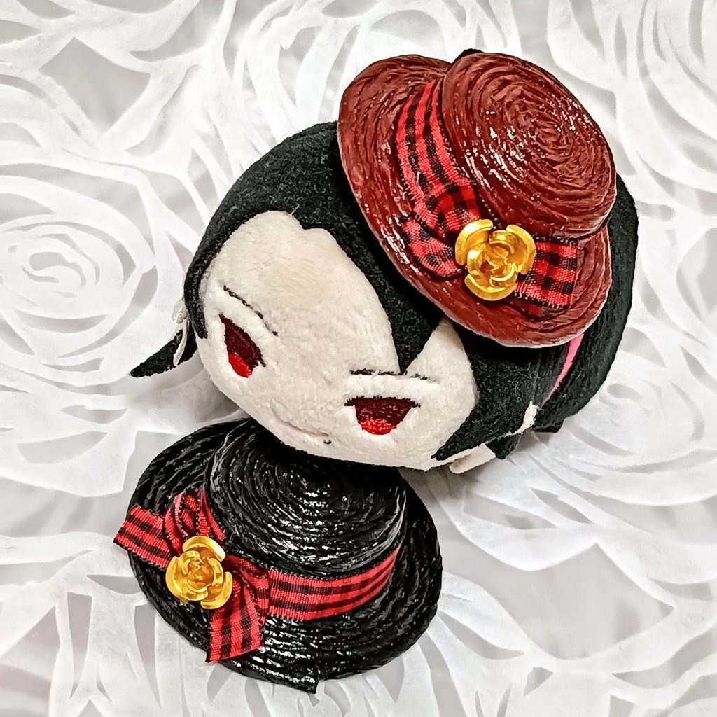 もち・10cmぬい用 薔薇のぼうし