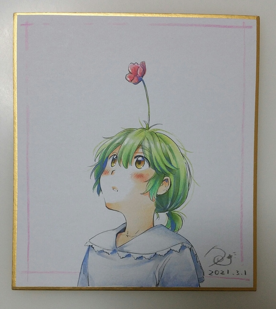 ミニ色紙③一輪挿し