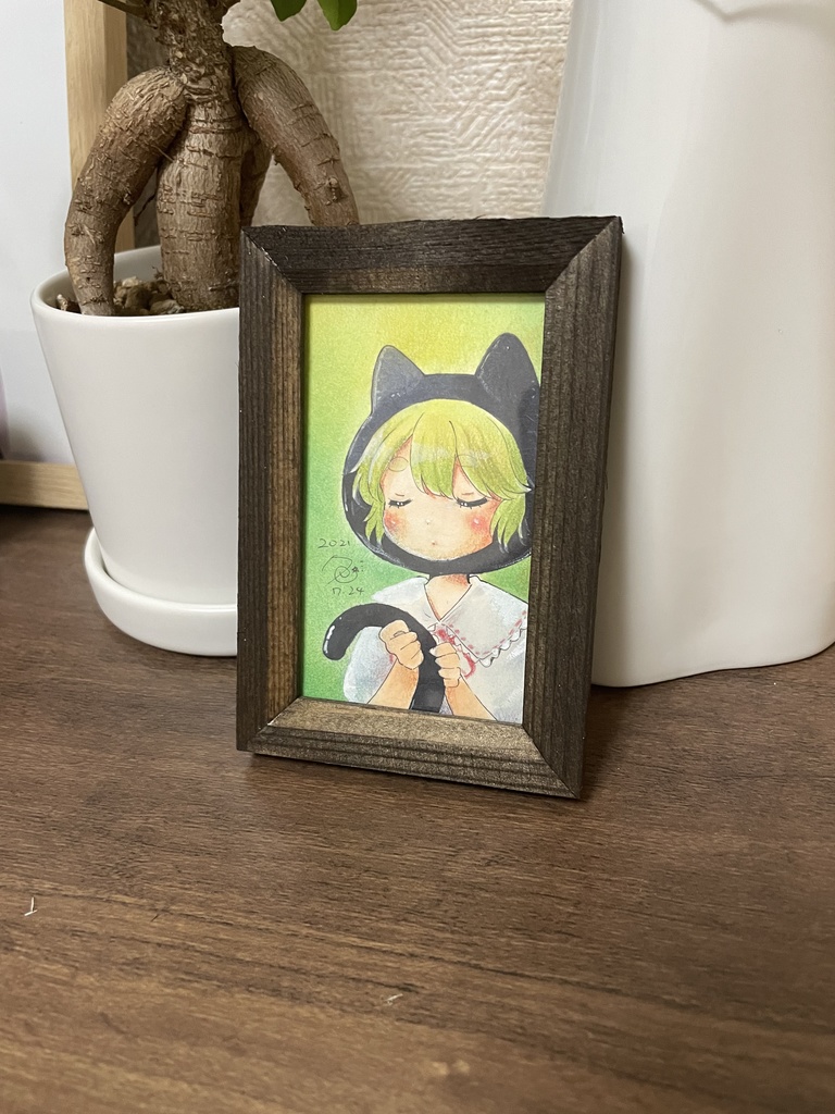 ミニ額縁③ねこ