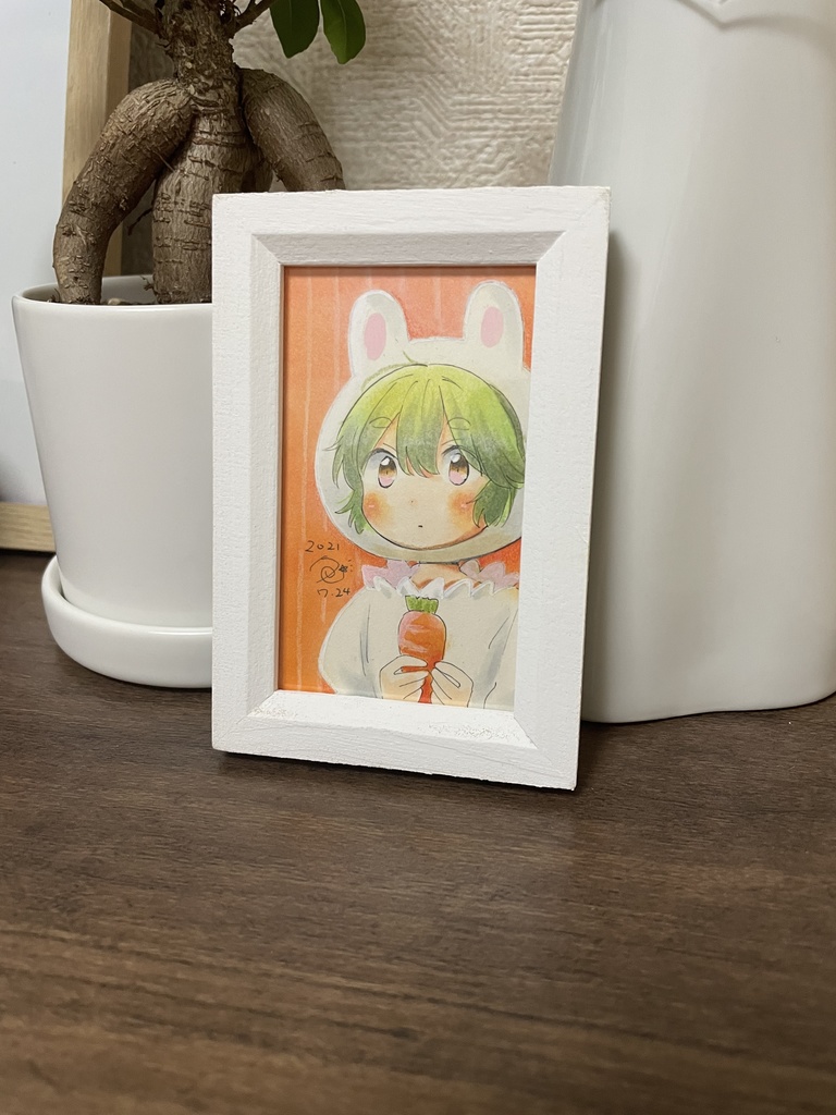ミニ額縁④兎