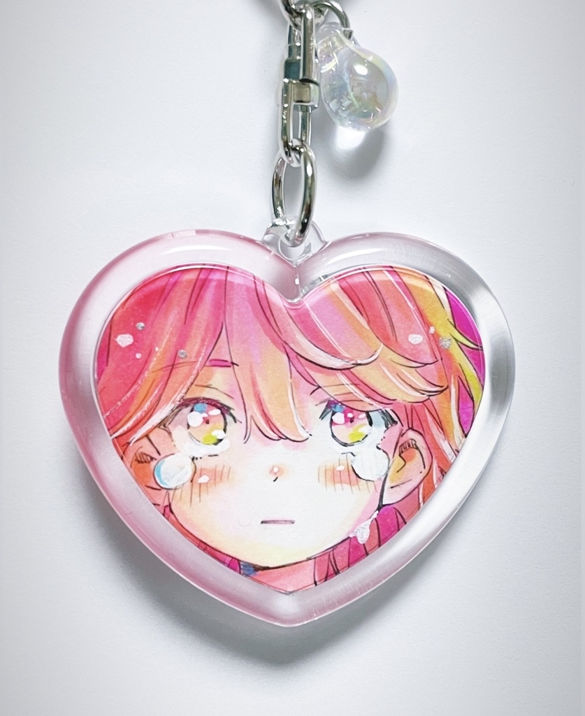 ハート型♡キーホルダー(pink tear)