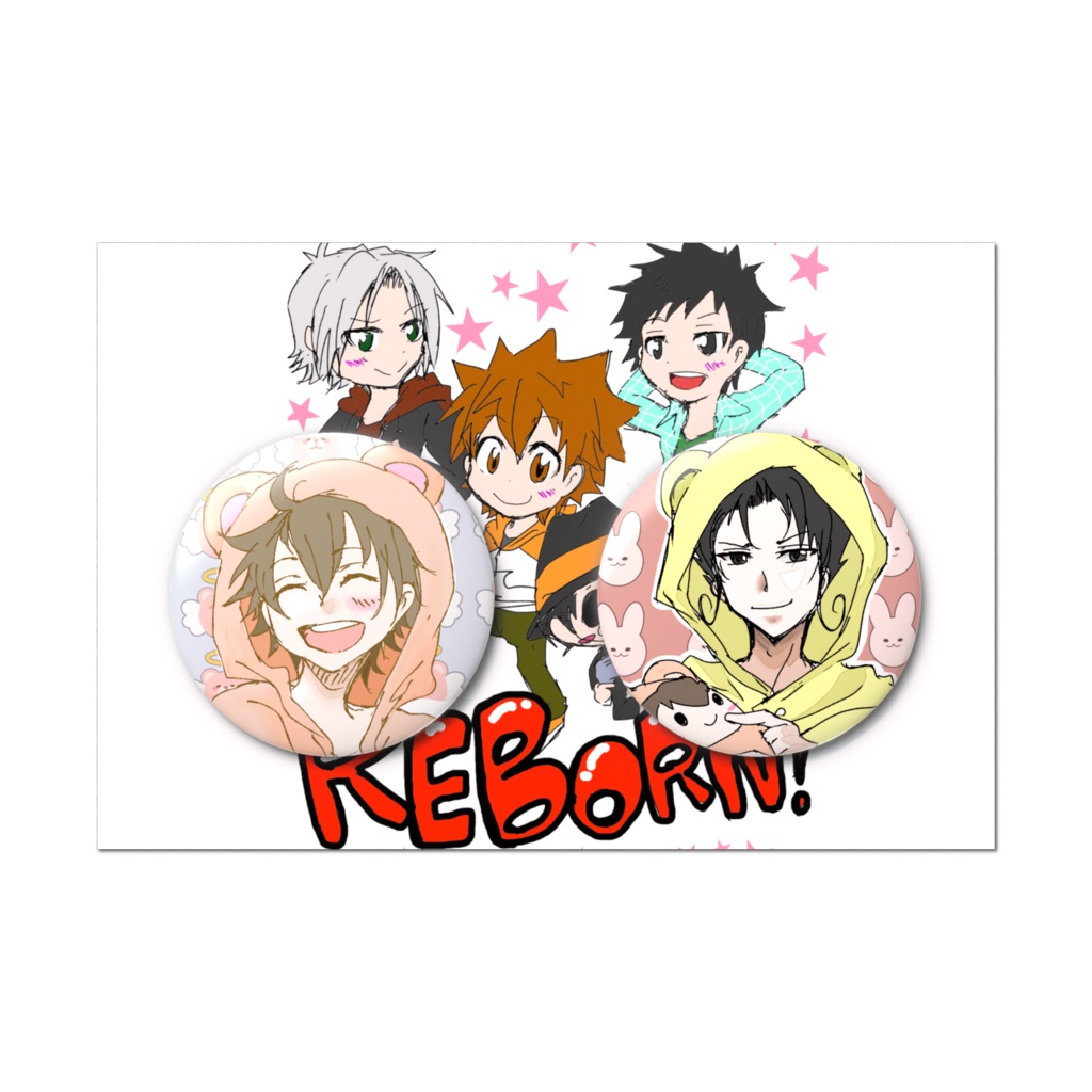 ツナ&大人リボーン缶バッジ2個セット