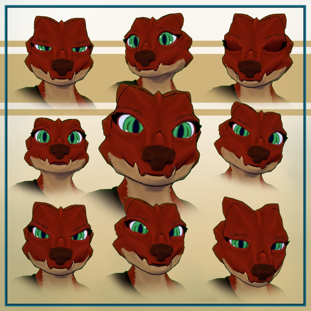 VRC Original Kobold Female - SDK Wireframe - BOOTH