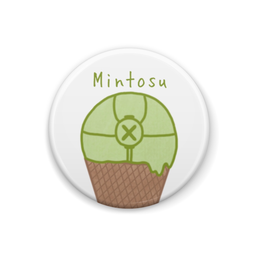 みん風アイスの缶バッジ