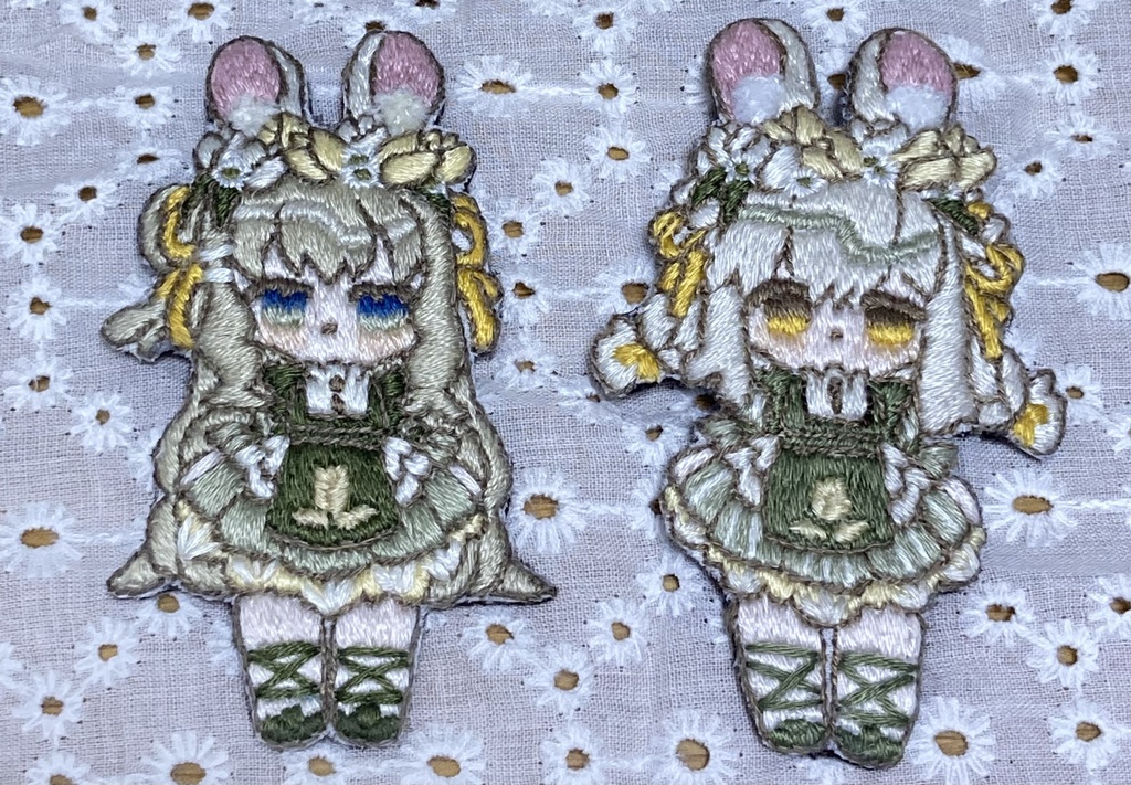 みなほし、キプフェルみなほしチューリップドレスver刺繍ブローチ