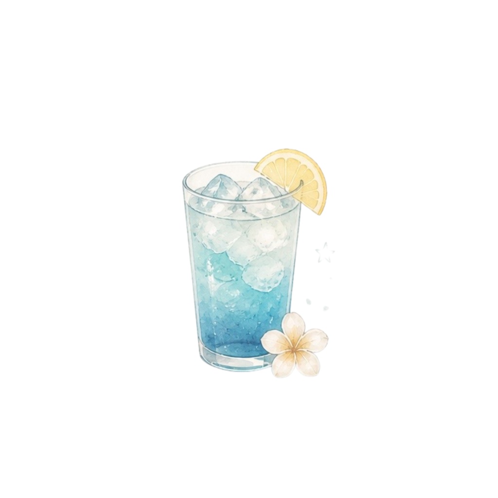 【10点セット】トロピカルフルーツジュース水彩画風クリップアート(背景透過PNG)