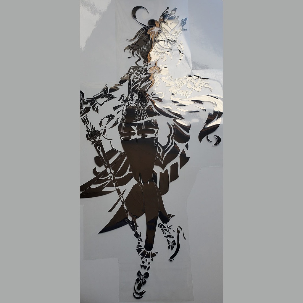 原神　フリーナ　特大カッティングステッカー（クロムメタリック）