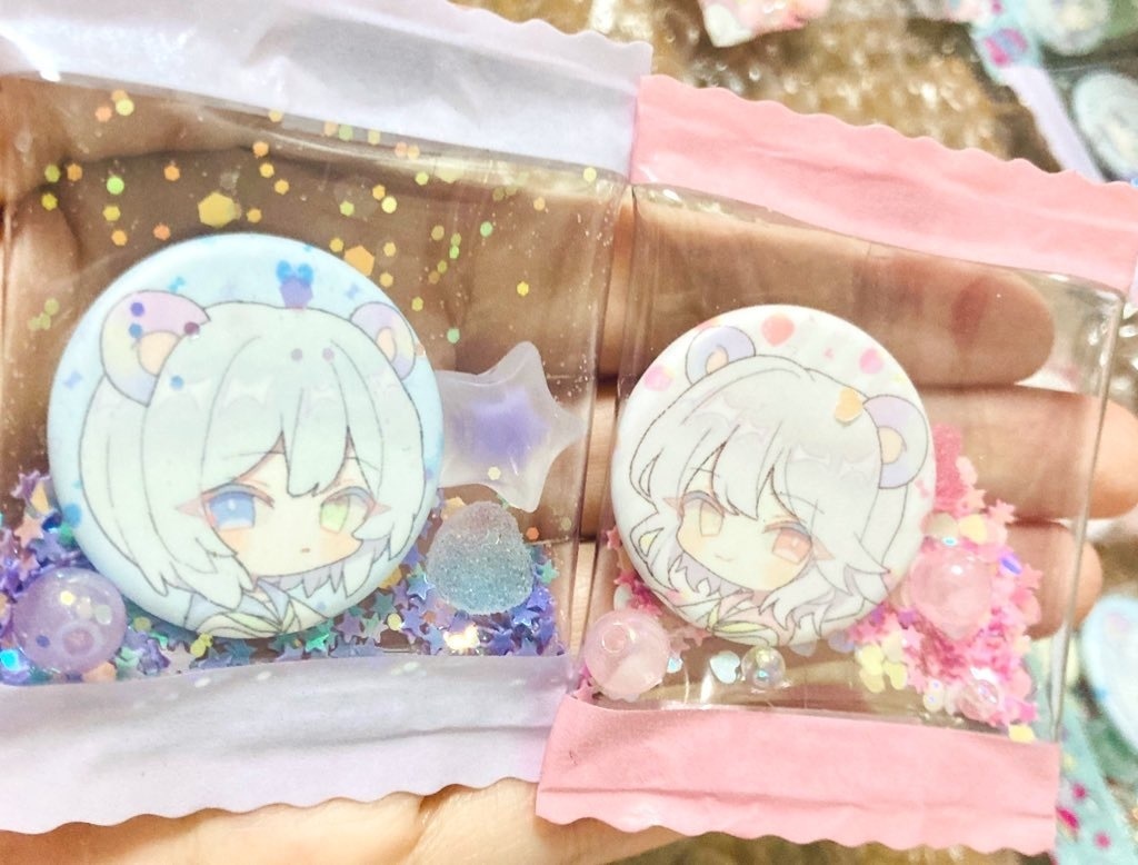 【YMKW】イラスト本&缶バッジ入りキャンディバッグ