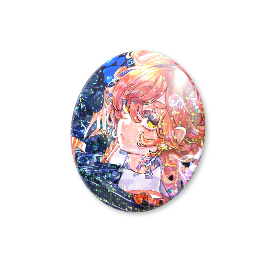 内野キラ グリッター缶バッチ56mm