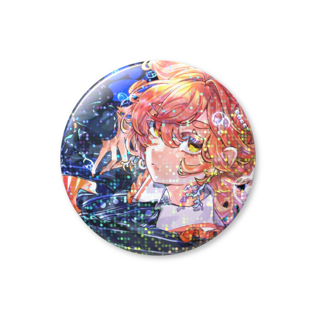 内野キラ グリッター缶バッチ56mm