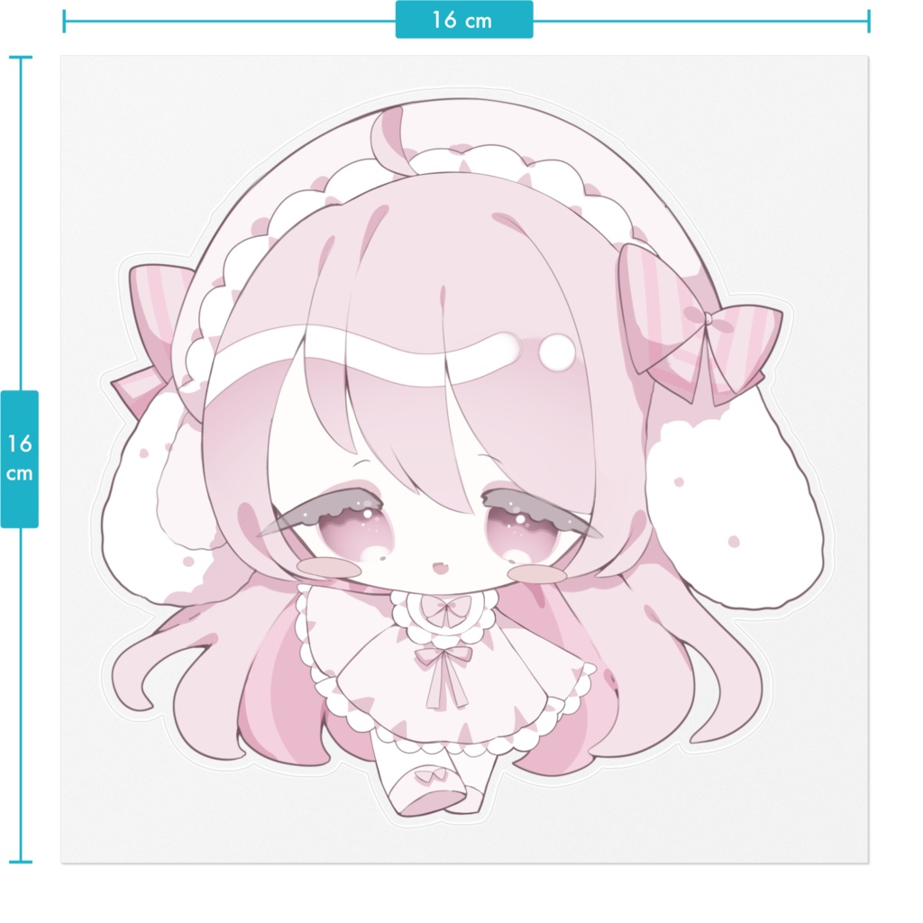 大き目透明ステッカー