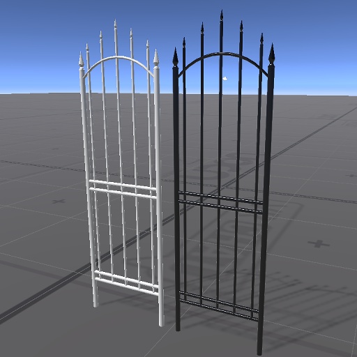 【3D屋外小物】ヨーロピアンフェンス(500ピッチ、背高)シンプル【VRChat向け】