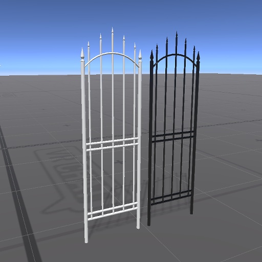 【3D屋外小物】ヨーロピアンフェンス(500ピッチ、背高)シンプル【VRChat向け】