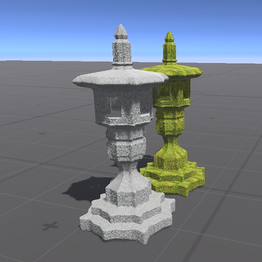 【3D屋外小物】石灯篭その1【VRChat向け】