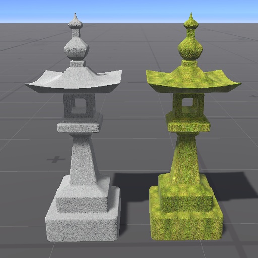 【3D屋外小物】石灯篭その4【VRChat向け】