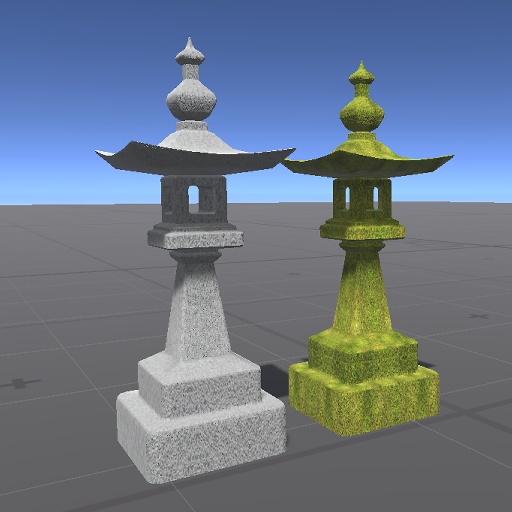 【3D屋外小物】石灯篭その4【VRChat向け】