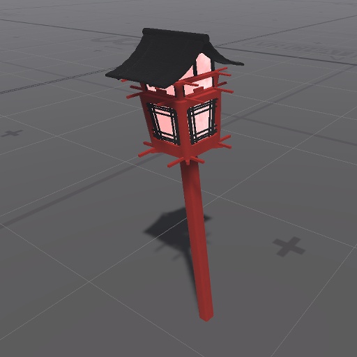 【3D屋外小物】木灯篭(献灯篭)【VRChat向け】