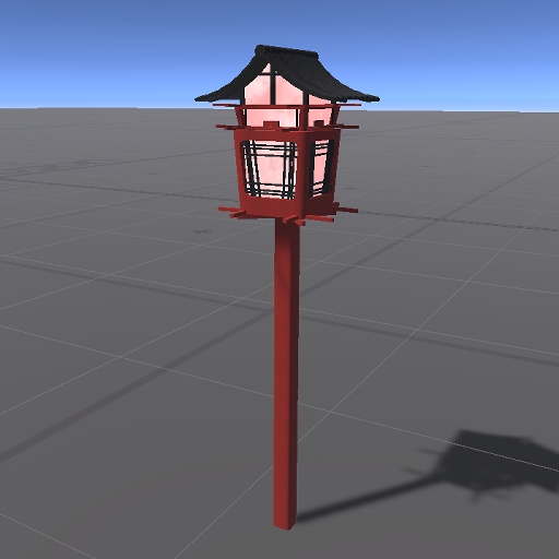 【3D屋外小物】木灯篭(献灯篭)【VRChat向け】
