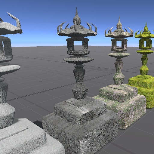 【3D屋外小物】石灯篭その6【VRChat向け】