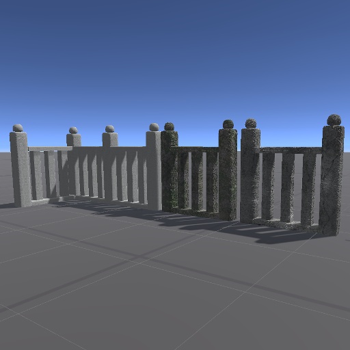 【3D屋外小物】石柵その2【VRChat向け】