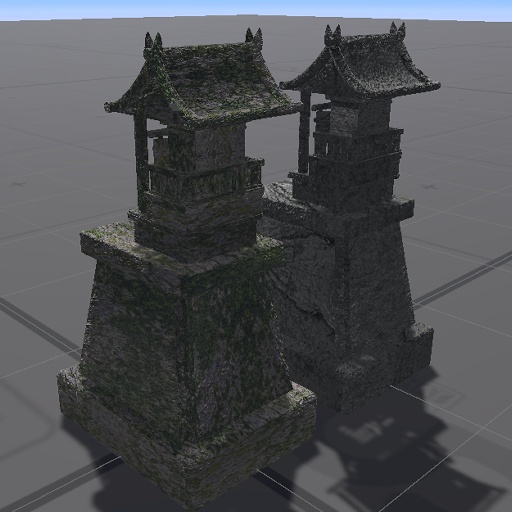 【3D屋外小物】石御宮【VRChat向け】