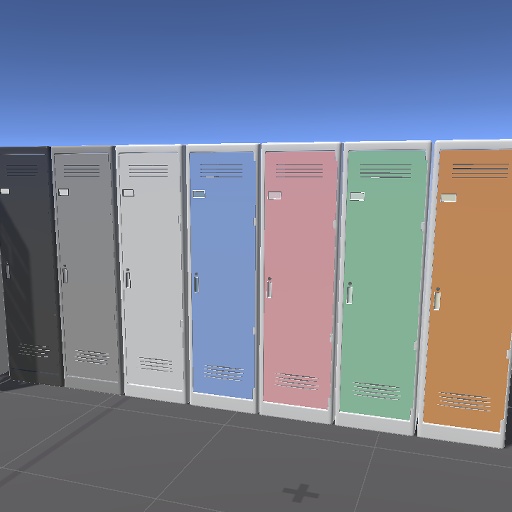 【3D内装】カラフルなロッカー【VRChat向け】
