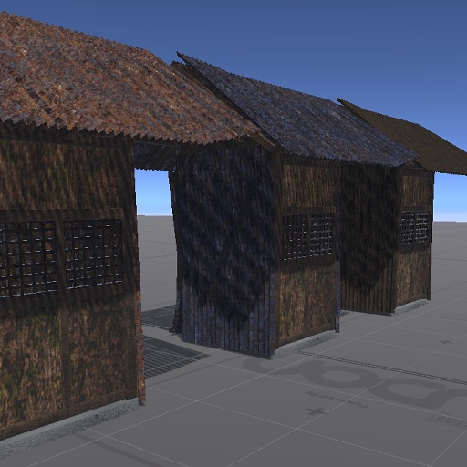 【3D屋外小物】トタン小屋【VRChat向け】