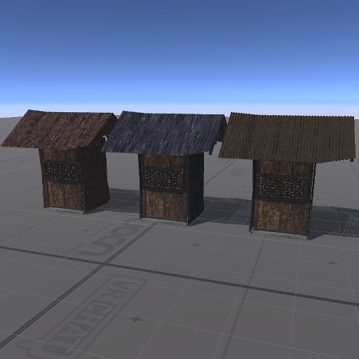 【3D屋外小物】トタン小屋【VRChat向け】