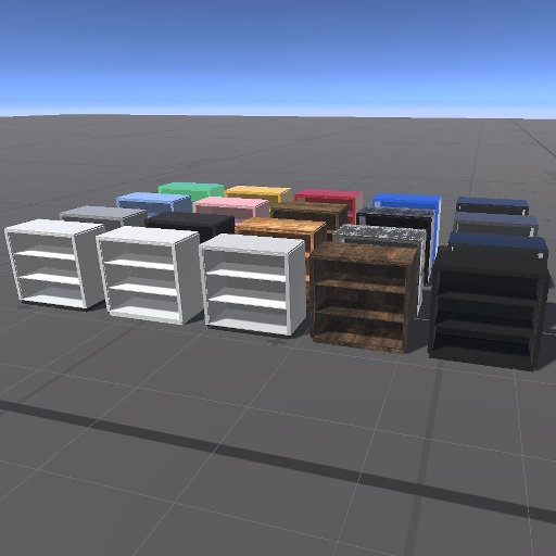 【3D内装】オープンシェルフ【VRChat向け】