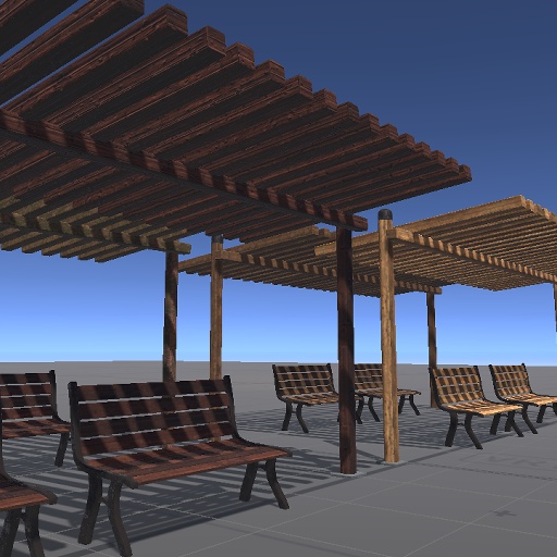 【3D屋外小物】公園の意味ねぇだろっていうサンシェイド【VRChat向け】