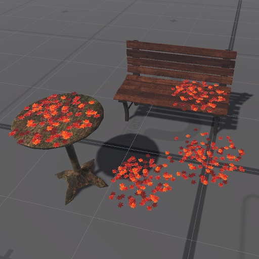 【3D屋外小物】秋だし屋外に紅葉をバラまこうデカール【VRChat向け】