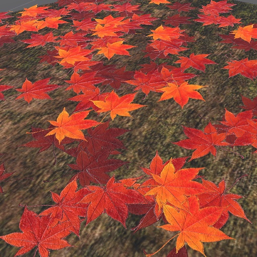 【3D屋外小物】秋だし屋外に紅葉をバラまこうデカール【VRChat向け】