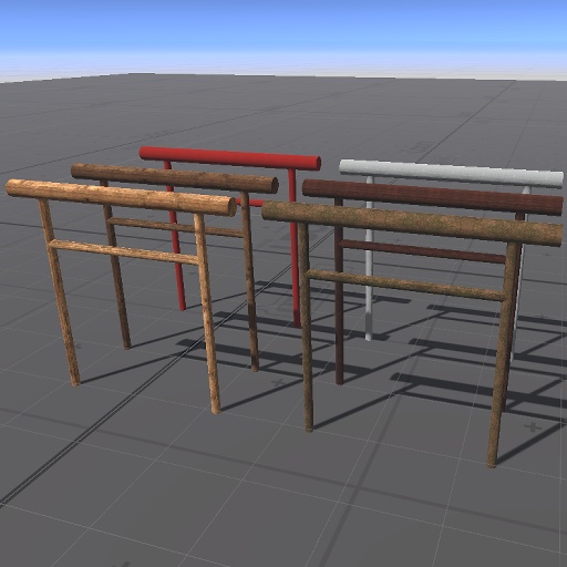 【3D屋外小物】素木鳥居【VRChat向け】