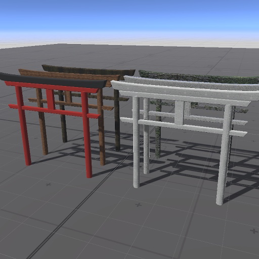 【3D屋外小物】春日鳥居【VRChat向け】