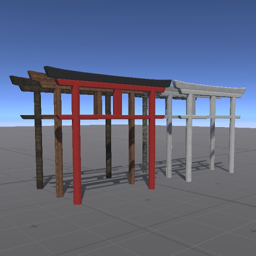 【3D屋外小物】春日鳥居【VRChat向け】