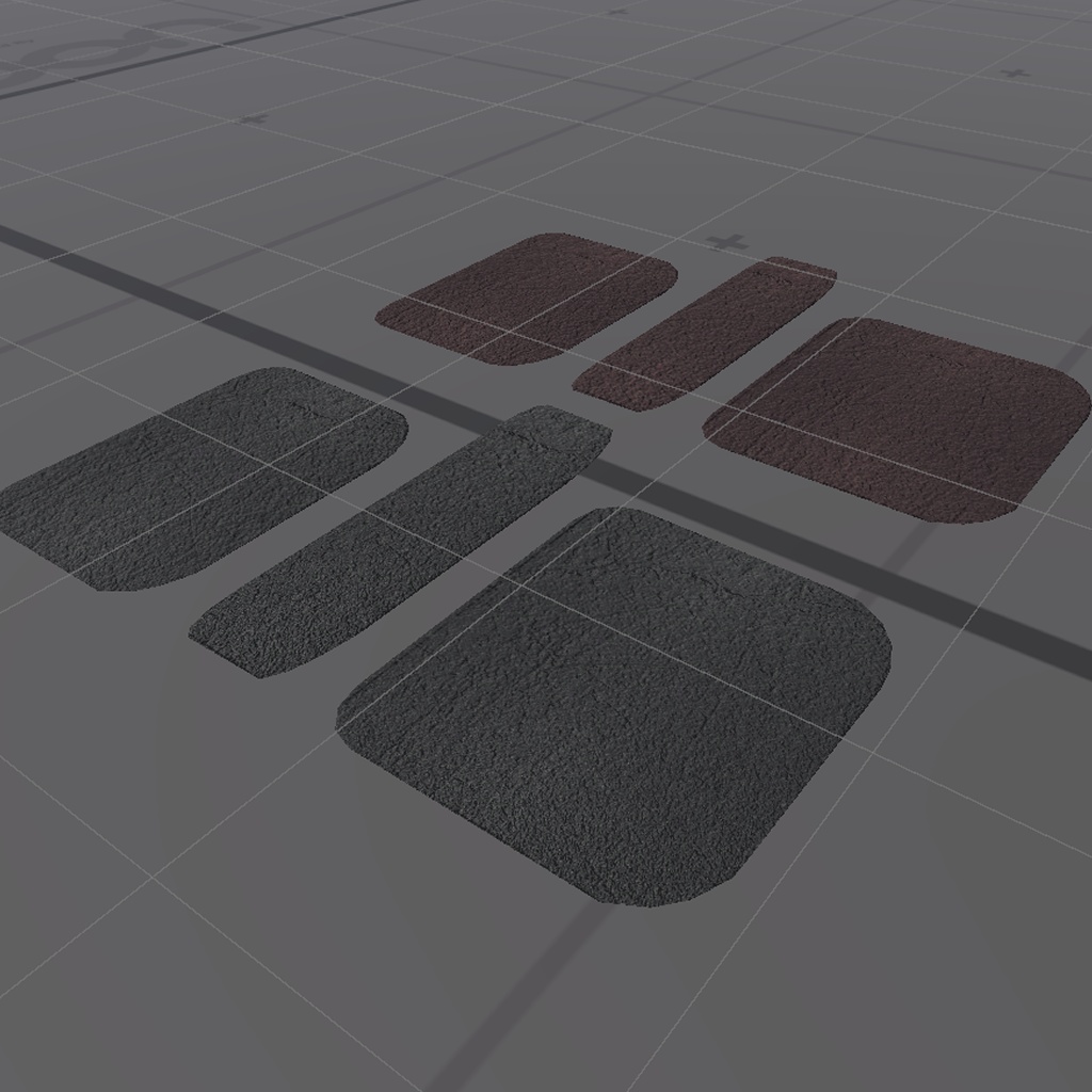 【3D屋外小物】道路とか道に貼るアスファルト【VRChat向け】