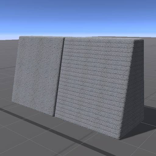 【3D屋外小物】重力式擁壁(H=2m、L=2m)【VRChat向け】