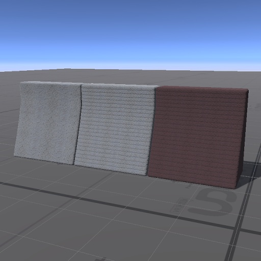 【3D屋外小物】重力式擁壁(H=2m、L=2m)その2【VRChat向け】