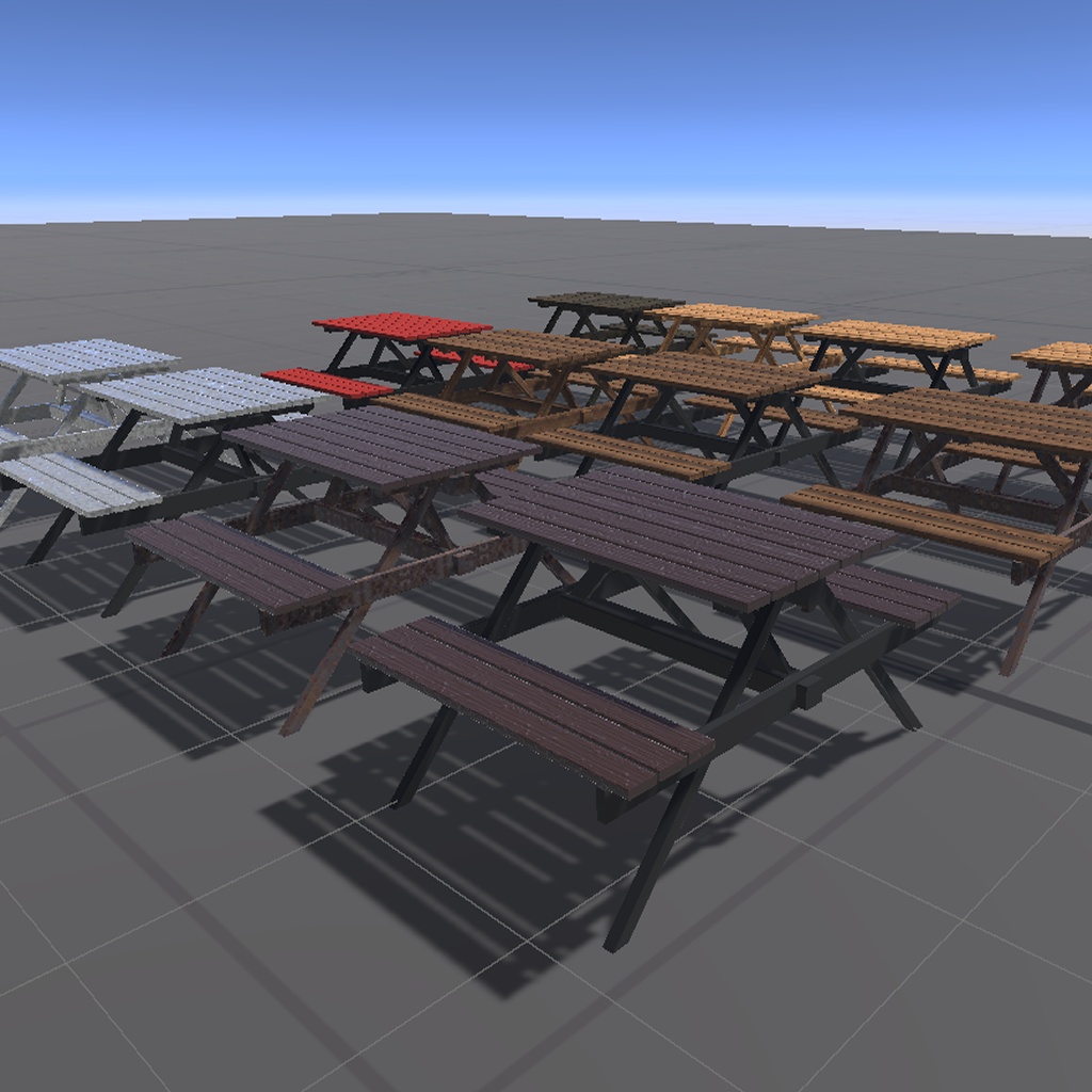 【3D屋外小物】公園のテーブル【VRChat向け】