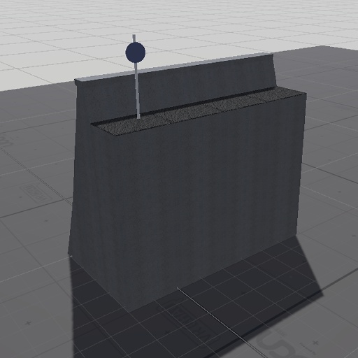 【3D屋外小物】護岸H7.2m(盤上高1.2m)【VRChat向け】