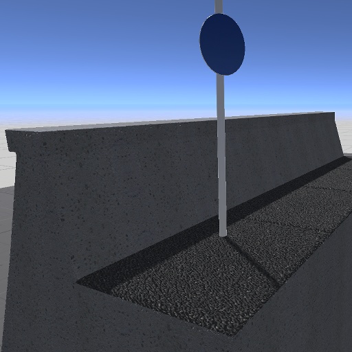 【3D屋外小物】護岸H7.2m(盤上高1.2m)【VRChat向け】