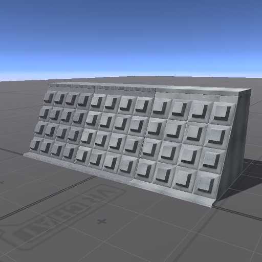 【3D屋外小物】PCa河川護岸(H=2m)【VRChat向け】