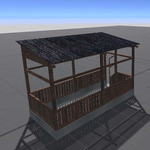 【3D屋外小物】ウサギ小屋【VRChat向け】