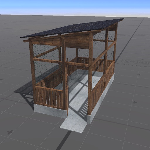 【3D屋外小物】ウサギ小屋【VRChat向け】