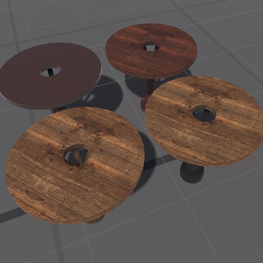 【3D屋外小物】ウッドテーブルその2【VRChat向け】