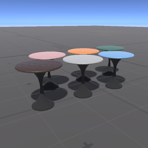 【無料】木目調のカフェテーブル【VRChat向け】