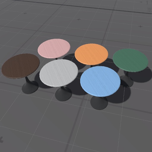 【無料】木目調のカフェテーブル【VRChat向け】