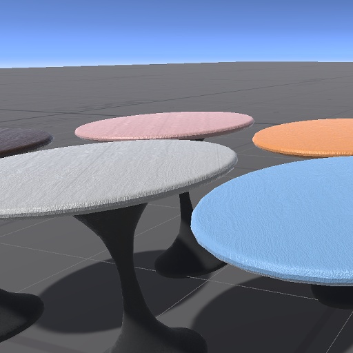 【無料】木目調のカフェテーブル【VRChat向け】
