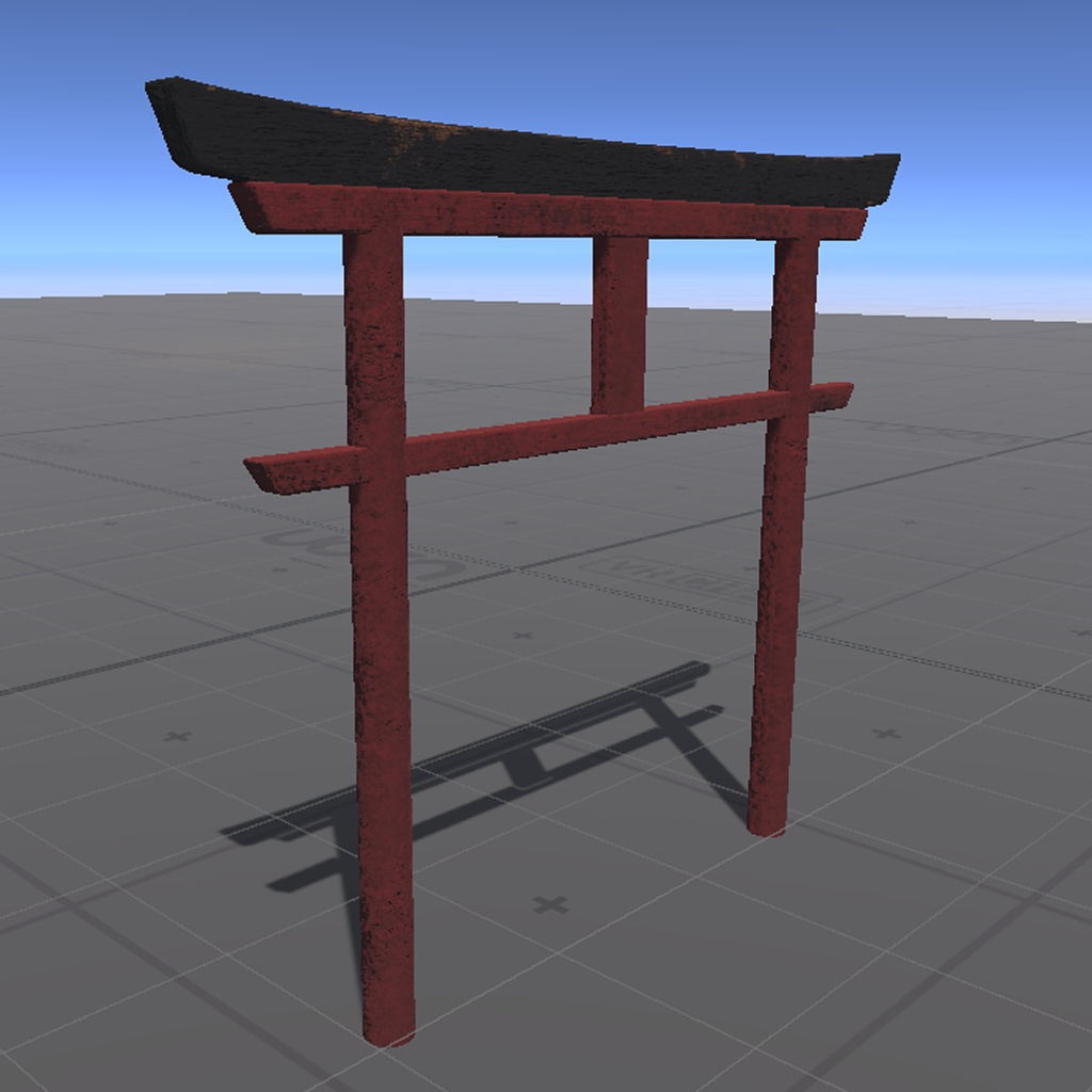 【無料】一見ボロボロなんだけど、ちゃんと塗り替えてるんだろうなっていう春日鳥居【VRChat向け】