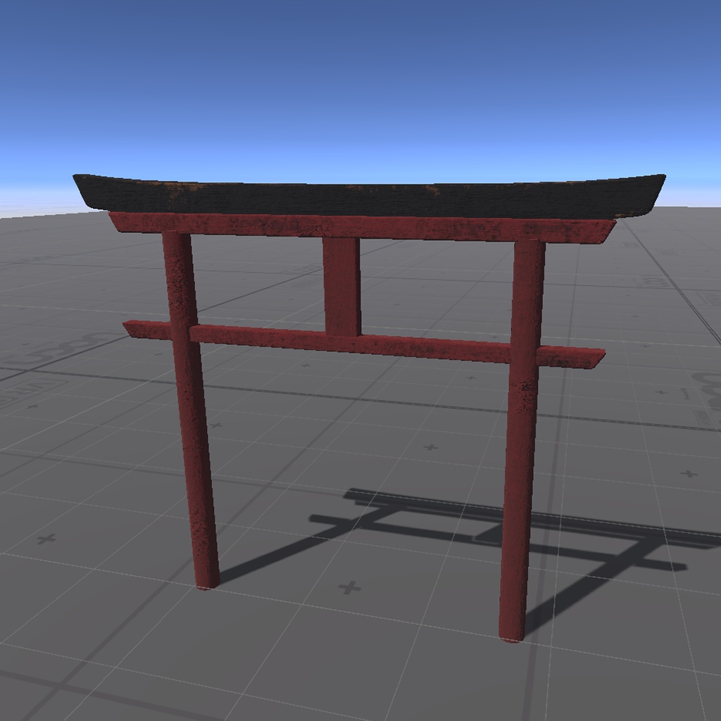 【無料】一見ボロボロなんだけど、ちゃんと塗り替えてるんだろうなっていう春日鳥居【VRChat向け】